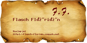 Flasch Flórián névjegykártya